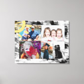 Aangepast 5 foto's zwart-wit Abstract Canvas Afdruk (Voorkant)