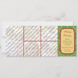 Aangepast 5 kerstfeestelijke fotokaart feestdagenkaart