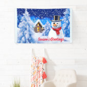 Aangepast 5' x 3' kerstvinylbanner sneeuwscène spandoek (Insitu)