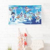 Aangepast 5' x 3' kerstvinylbanner sneeuwscène spandoek (Insitu)