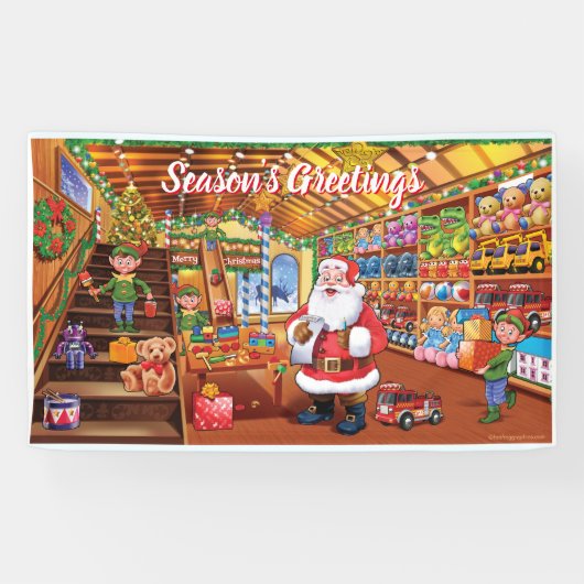 Aangepast 5' x 3' kerstvinylbanner spandoek (Horizontaal)
