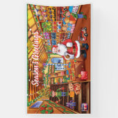 Aangepast 5' x 3' kerstvinylbanner spandoek (Verticaal)
