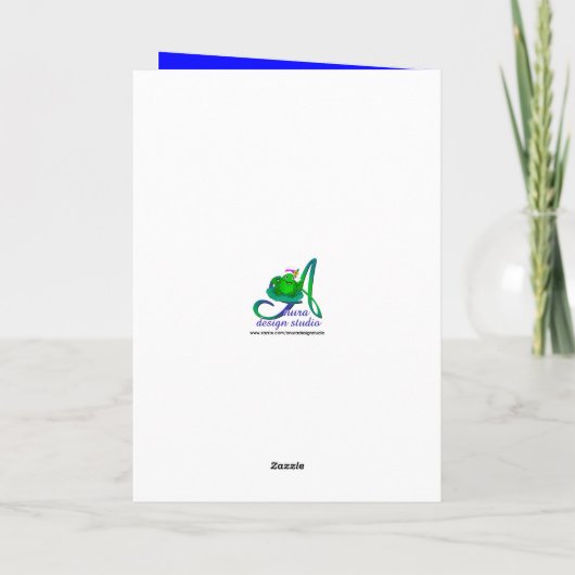 Aangepast 5e verjaardag voor meisjes kaart (Achterkant)