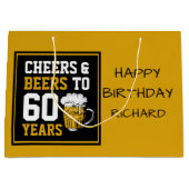 Aangepast 60e geboortedag, kaas en bier tot 60 jaa groot cadeauzakje (Voorkant)