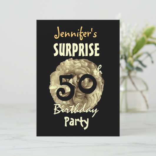 Aangepast 60e URPRISE-Roos op feestdag Kaart (Staand voorkant)