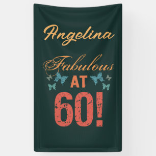 Aangepast 60e verjaardag Fabulous Spandoek