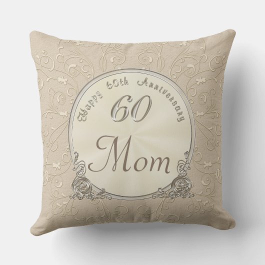 Aangepast 60ste verjaardag cadeautjes voor mama en kussen (Achterkant)