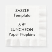 Aangepast 6,5-inch LUNCHEON-afneembaar papier serv Servet (Voorkant)