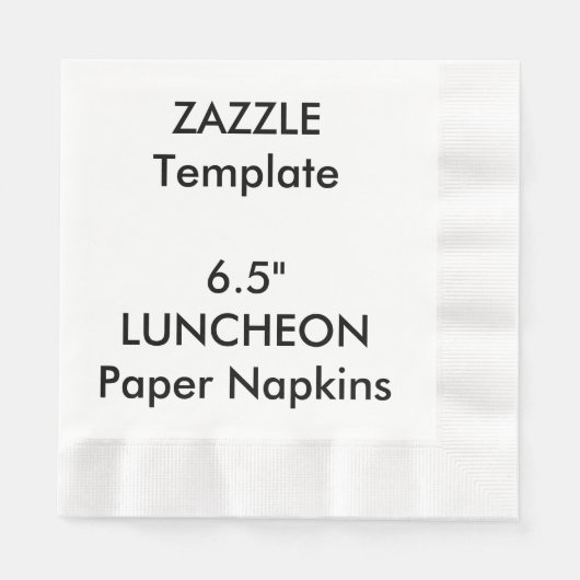 Aangepast 6,5-inch LUNCHEON-afneembaar papier serv Servet (Voorkant)