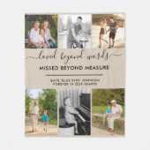 Aangepast 6 Foto beyond Words beige Fleece Deken (Voorkant)