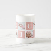 Aangepast 6 Foto collage grootmoeder Gigi Porselein Kop (Voorkant)