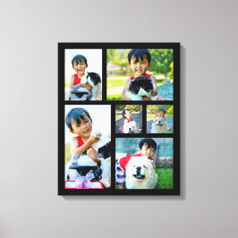 Aangepast 6 Foto Collage Mosaic Wrapped Canvas