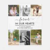 Aangepast 6 Foto in Loating Memory White Fleece Deken (Voorkant)