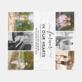 Aangepast 6 Foto in Loating Memory White Fleece Deken (Voorkant (Horizontaal))