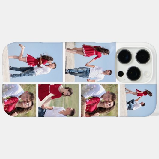 Aangepast 6 fotocollage Case-Mate iPhone case (Achterkant (horizontaal))