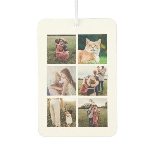 Aangepast 6 fotocollage luchtverfrisser (Voorkant)