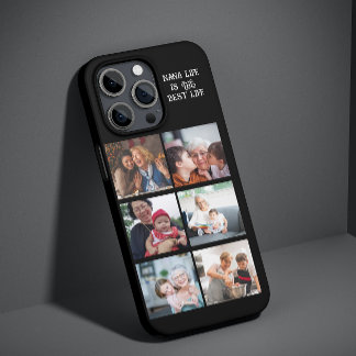 aangepast 6 fotocollage oma grootmoeder nana met k Case-Mate iPhone case