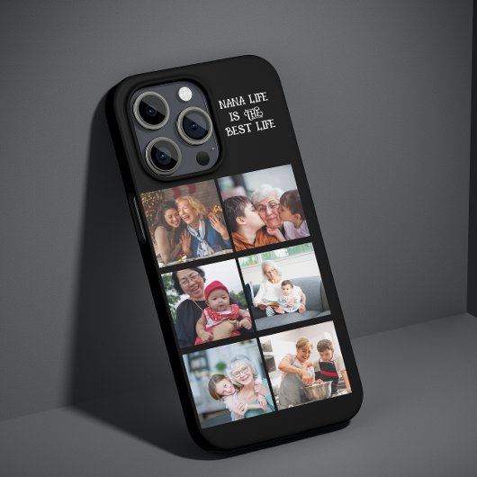 aangepast 6 fotocollage oma grootmoeder nana met k Case-Mate iPhone case