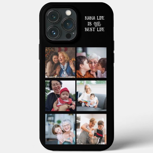 aangepast 6 fotocollage oma grootmoeder nana met k Case-Mate iPhone case (Achterkant)