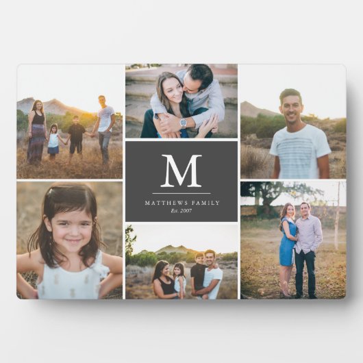 Aangepast 6 Fotocollage Plaque met Easel Fotoplaat (voorkant)