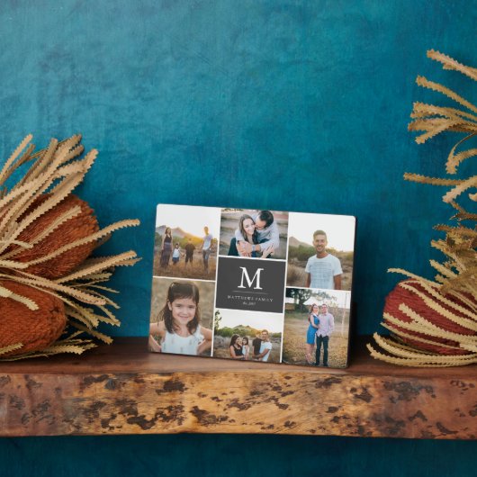 Aangepast 6 Fotocollage Plaque met Easel Fotoplaat (Zijkant)