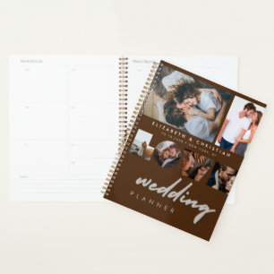 Aangepast 6 Foto's met een bruine-liefdesritsbanne Planner