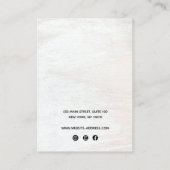 Aangepast 6-hoes witte Houder van het Houtbedekkin Visitekaartje (Achterkant)