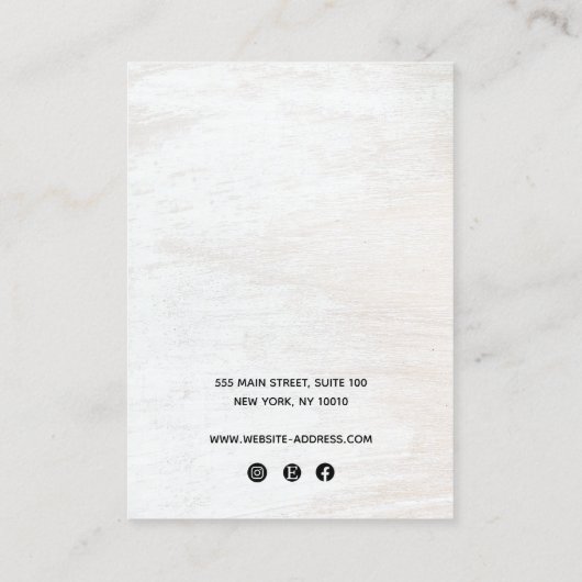 Aangepast 6-hoes witte Houder van het Houtbedekkin Visitekaartje (Achterkant)