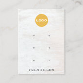 Aangepast 6-hoes witte Houder van het Houtbedekkin Visitekaartje (Voorkant)