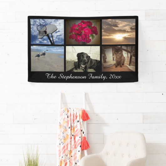 Aangepast 6 Horizontale Afbeelding voor fotocollag Spandoek (Insitu)