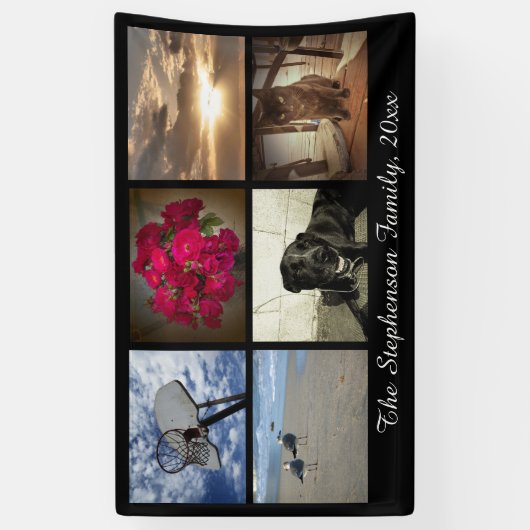 Aangepast 6 Horizontale Afbeelding voor fotocollag Spandoek (Verticaal)