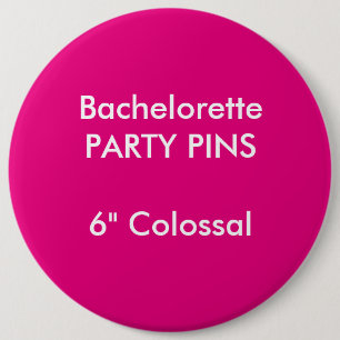 Aangepast 6-inch kolossaal rondje voor vrijgezelle ronde button 6,0 cm