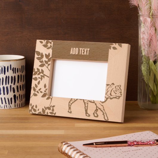 Aangepast 6 "x 4" Landschap, FrameStyle: natuurlij Gegraveerde Lijstjes (Links)