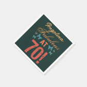 Aangepast 70e verjaardag Fabulous Servet (Hoek)