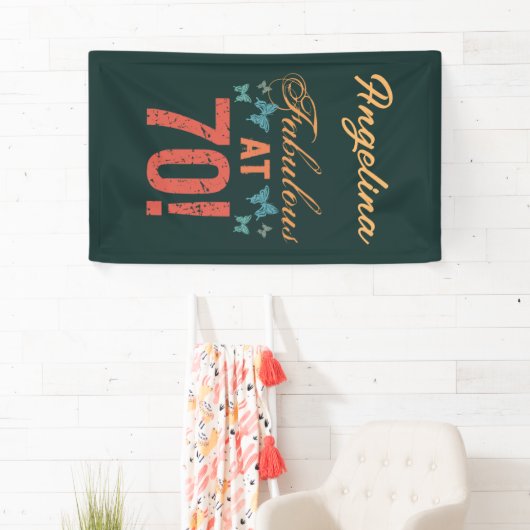 Aangepast 70e verjaardag Fabulous Spandoek (Insitu)