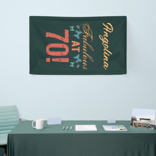 Aangepast 70e verjaardag Fabulous Spandoek (Beurs)