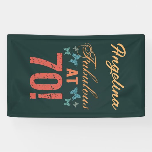 Aangepast 70e verjaardag Fabulous Spandoek (Horizontaal)