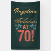 Aangepast 70e verjaardag Fabulous Spandoek (Verticaal)