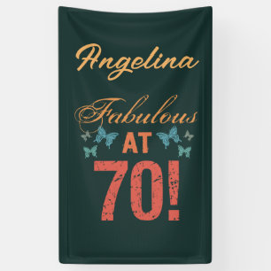 Aangepast 70e verjaardag Fabulous Spandoek