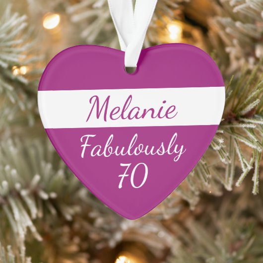 Aangepast 70e verjaardag Fantastisch 70 roze Ornam Ornament (Boom)