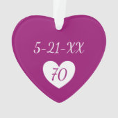 Aangepast 70e verjaardag Fantastisch 70 roze Ornam Ornament (achterkant)