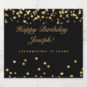 Aangepast 70e verjaardag sparkling wijnetiket (Enkel label)