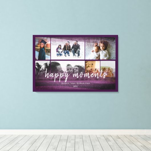 Aangepast 7 Foto's met Abstract Lijst van Bourgogn Canvas Afdruk (Insitu (Houten vloer))