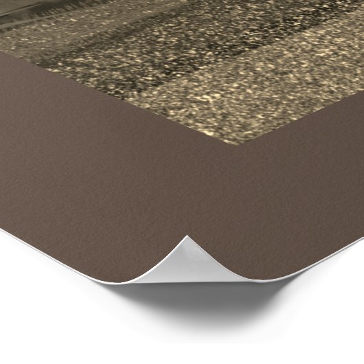 Aangepast 7 Foto's met Gold Abstracte bedekking Poster (Hoek)