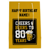 Aangepast 80e geboortedag, kaas en bier tot 80 jaa medium cadeauzakje (Achterkant)