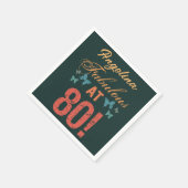 Aangepast 80e verjaardag Fabulous Servet (Hoek)