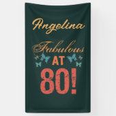 Aangepast 80e verjaardag Fabulous Spandoek (Verticaal)