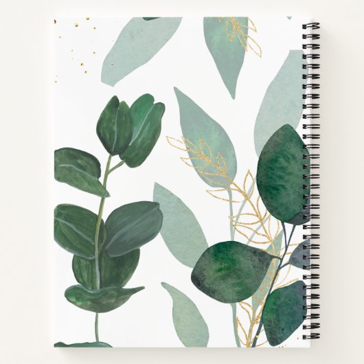 Aangepast 8,5-inch x 11-inch spiraal Notitieboek (Achterkant)