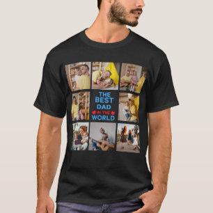 Aangepast 8 Afbeelding beste vader ter wereld T-shirt