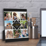 Aangepast 8 Collage Gold voor fotoraster Afstudere Fotoplaat<br><div class="desc">Het grafische fotoplaque is een makkelijk te tonen afstuderen geschenk. Upload 8 van je favoriete foto's van de afstuderen en vrienden als herinnering aan de studiejaren. Uw foto's worden getoond in vierkant/instagramformaat in een eenvoudige de fotocollage van de netstijl. "afstuderen" is met de hand geschreven in gouden glitter en de...</div>